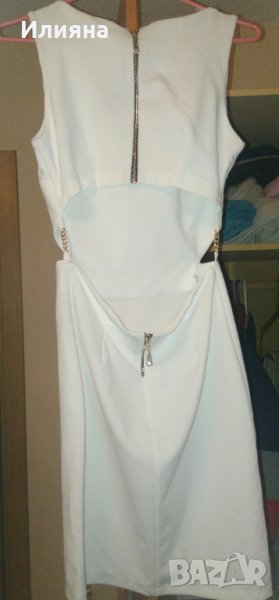 Елегантна бяла рокля, снимка 1