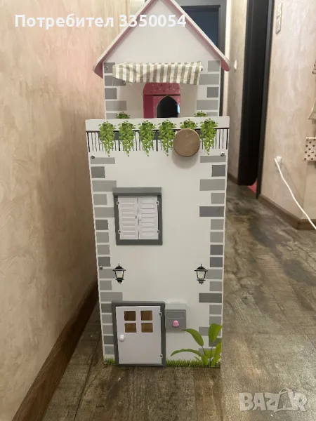 Детска дървена къща за кукли, снимка 1