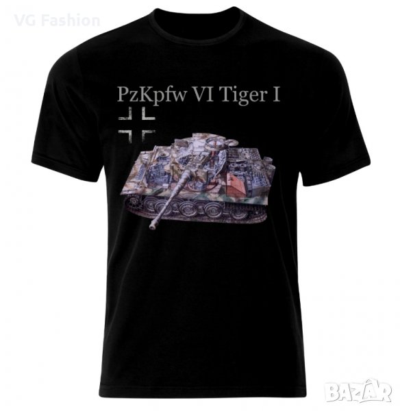 Мъжка Тениска Танк Тигър PzKpfw 6 Tiger 1 Panzer WW2 Army War Wehrmacht, снимка 1