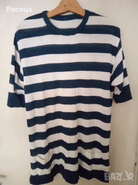 Дамска блуза с къс ръкав туника еластична , снимка 1