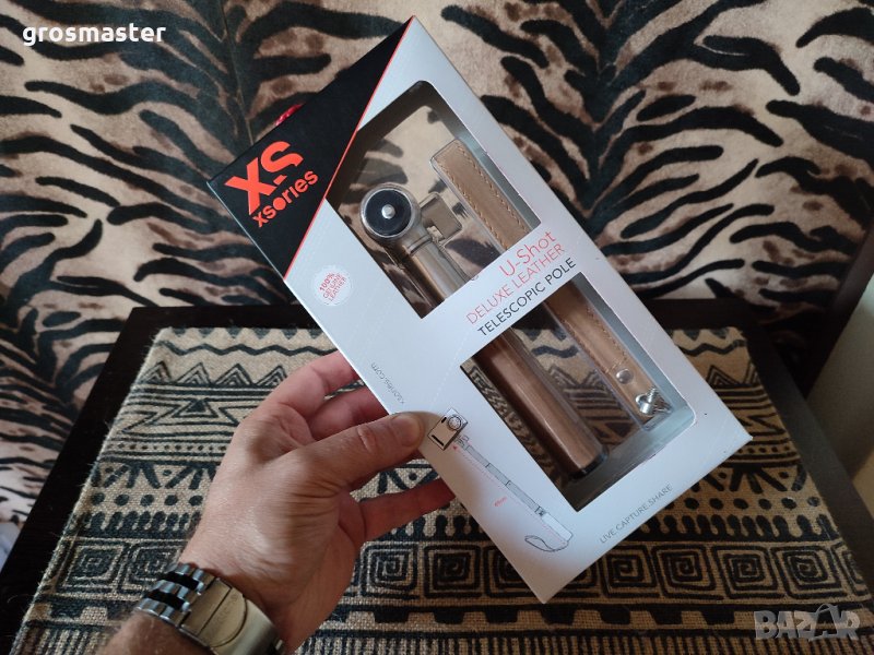 Ново! Луксозен кожен селфи стик за GoPro или мобилен апарат, снимка 1