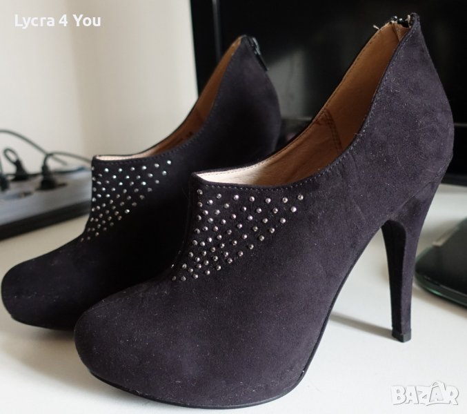 Bianco 39 велурени обувки на ток, снимка 1