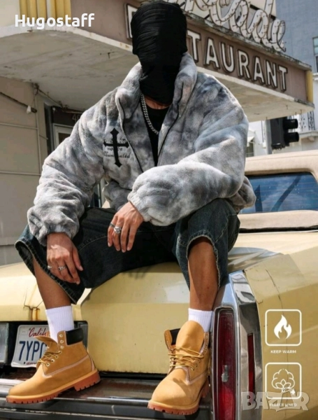 Ново мъжко зимно овърсайз топло дизайнерско яке ххл/хл, снимка 1