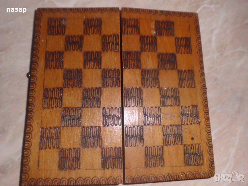 дървена кутийка за шах, снимка 1