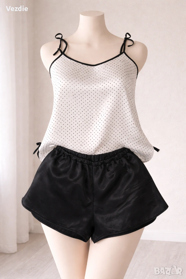 Черни дамски пижами, снимка 1