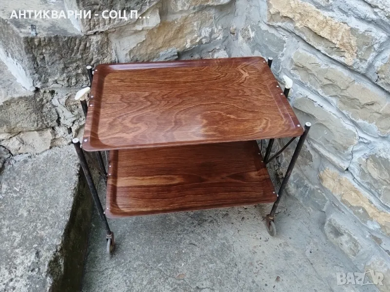 Стара Руска Сгъваема Помощна Масичка. , снимка 1