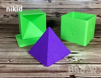 3D Пирамида 5 см силиконов молд форма калъп смола оргонит гипс шоколад свещ, снимка 1