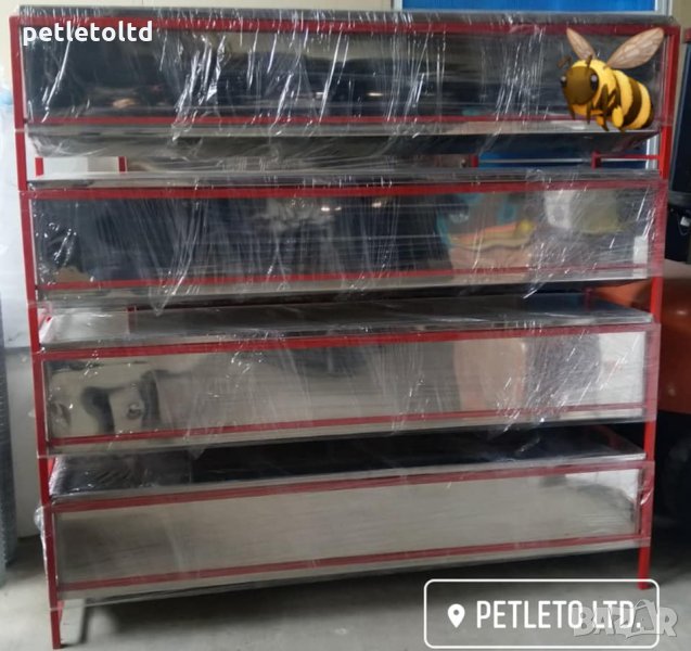 Пчеларска вана за разпечатване INOX 2 метра / с две работни решетки, снимка 1
