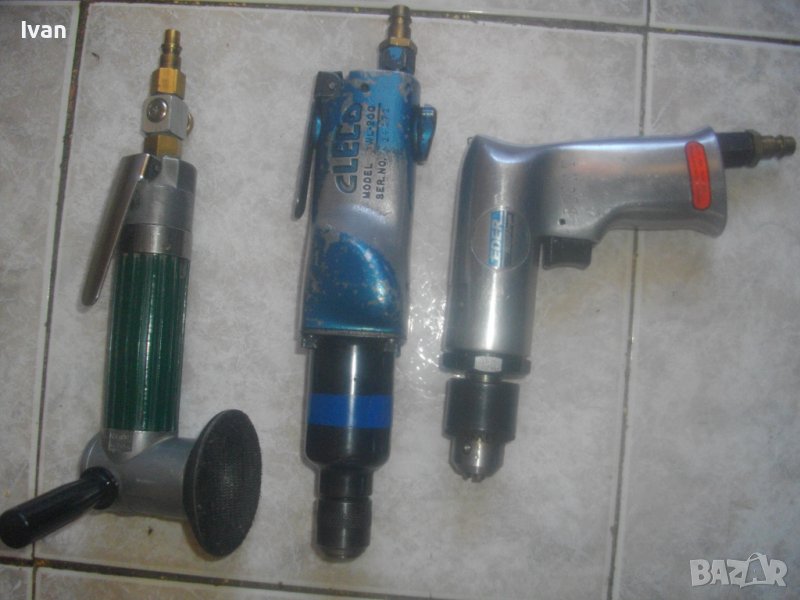 Пневматични: Мини Ексцентър Кръгъл Виброшлайф/Прав Шлайф/Дрелка-Винтоверт-Реверсивна Отвертка-Въздух, снимка 1