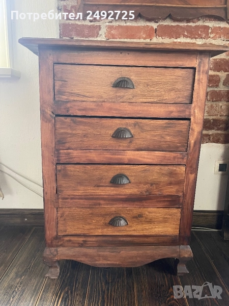 Скрин 2 бр и шкаф /библиотека/ бюфет масив тик изцяло дърво, снимка 1