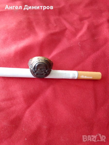 Страхотен месингов пръстен Трети райх Мъртвешка глава , снимка 1