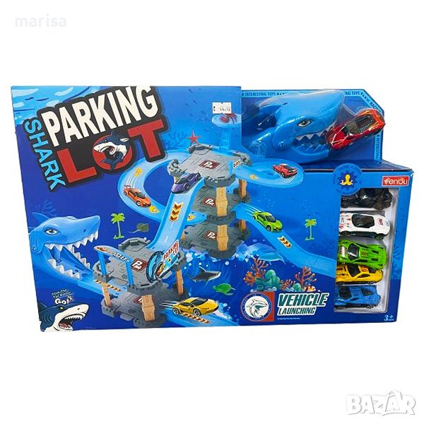 Паркинг SHARK с колички, 5 броя, в кутия Код: 8864, снимка 1