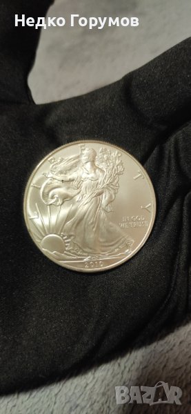 Сребърна монета Американски орел 2010 година 1 унция, снимка 1