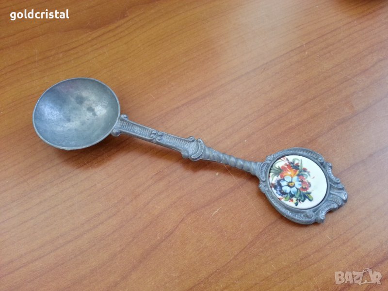 лъжичка  с порцелан, снимка 1