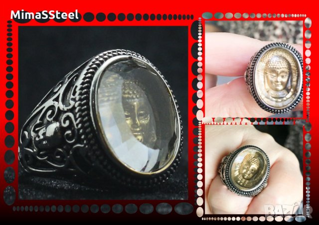 Уникален Мъжки стоманен пръстен Stainless Steel 316L , снимка 3 - Пръстени - 28295603