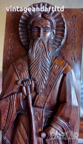 Стара икона Свети Иван Рилски, снимка 2 - Антикварни и старинни предмети - 37206295