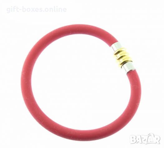 Силиконова гривна със стоманени елементи