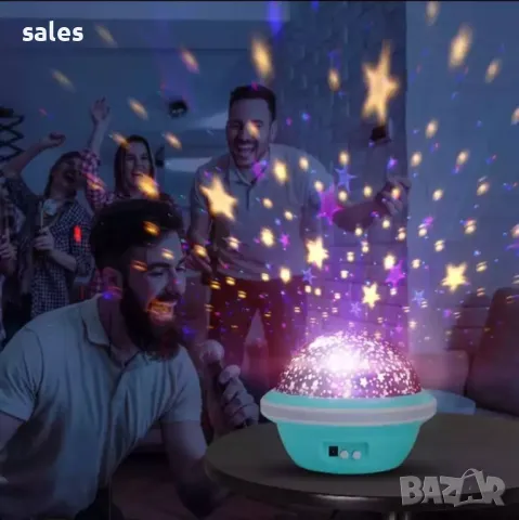 Нощна лампа - проектор на звездно небе, снимка 2 - Детски нощни лампи - 47713843