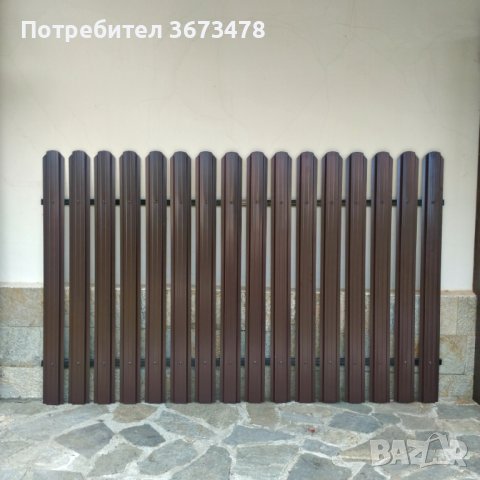 Метално пано за ограда, Цвят КАФЯВ/RAL8017, 1250 х 2000мм, снимка 5 - Огради и мрежи - 40073019
