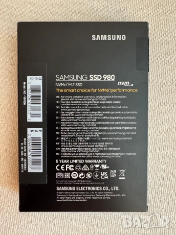 SSD Samsung 980 500 GB, снимка 3 - Твърди дискове - 52265084