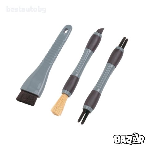 Комплект 3 броя четки за почистване на интериор