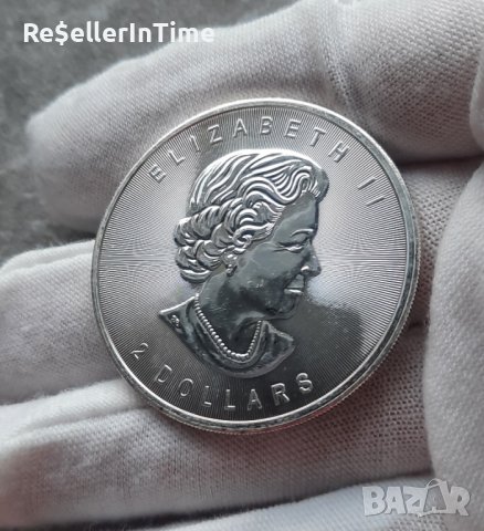 Инвестиционна сребърна монета 3/4 унция 2 Dollars - Elizabeth II Grey Wolf , снимка 2 - Нумизматика и бонистика - 43229015