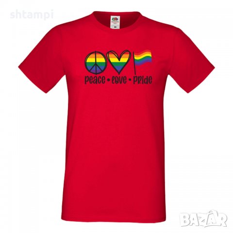 Мъжка тениска Peace Love Pride 2 Прайд,Празник.Повод,Изненада, снимка 7 - Тениски - 37103396