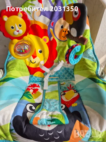 Бебешки шезлонг Fisher Price тропическа гора - лъвче