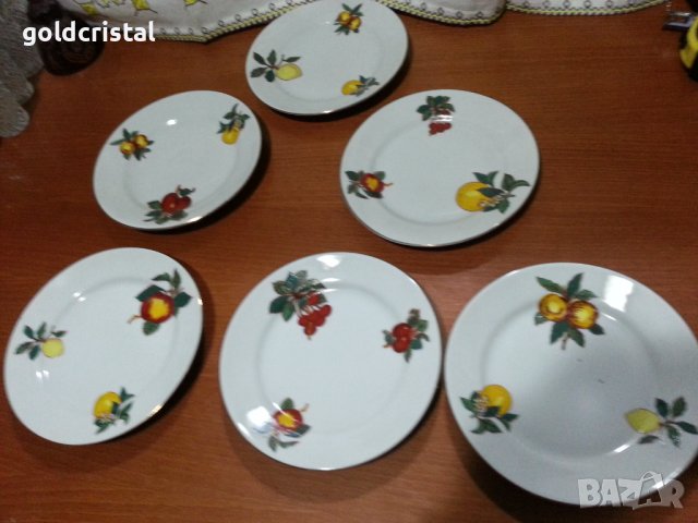 Стар български порцелан чинии , снимка 3 - Антикварни и старинни предмети - 43454411