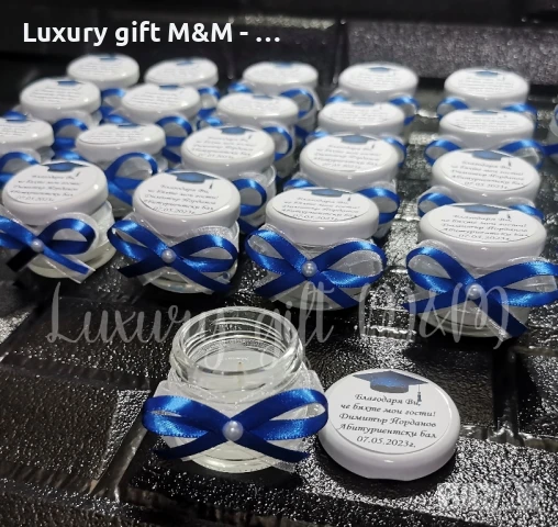 Подаръци за гости -  бурканчета със свещ, снимка 15 - Подаръци за кръщене - 36079607