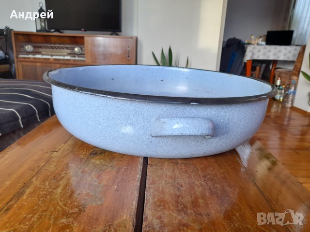 Стара емайлирана тава,тепсия #4