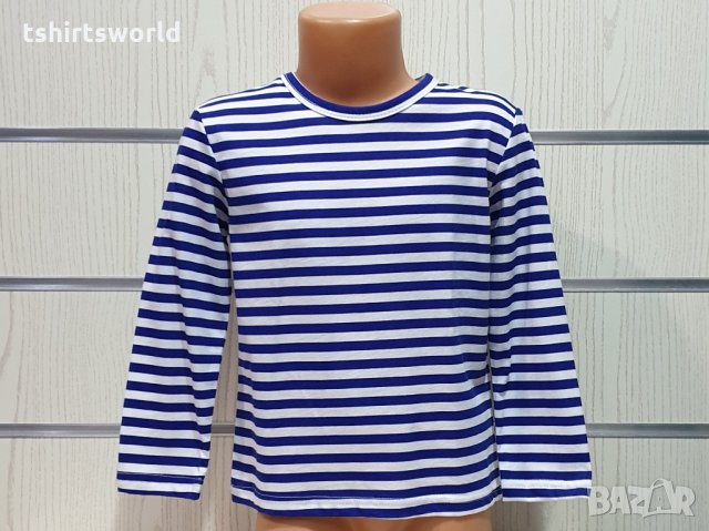 Нова детска класическа моряшка блуза с дълъг ръкав, снимка 7 - Детски Блузи и туники - 29029751