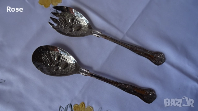 Прибори за салата с богат релеф , снимка 5 - Прибори за хранене, готвене и сервиране - 51854480