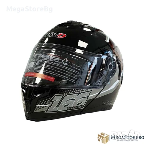 Модуларна Каска 166 - Размер S, M, L, XL - Черно/Бяло, снимка 5 - Аксесоари и консумативи - 50720043