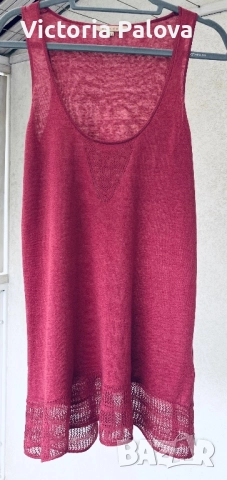 Елегантен ленен потник SANDRO, снимка 2 - Потници - 52064512