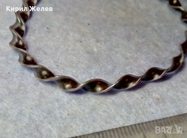 СТАРИННА СРЕБЪРНА ГРИВНА МНОГО ВИСОКА ПРОБА СРЕБРО ПАТИНА РЕТРО ПЛЕТКА РЪЧНА МАЙСТОРСКА РАБОТА 47972, снимка 2 - Антикварни и старинни предмети - 48485596