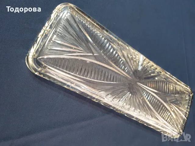 Кристален поднос -плато, снимка 4 - Сервизи - 47323190