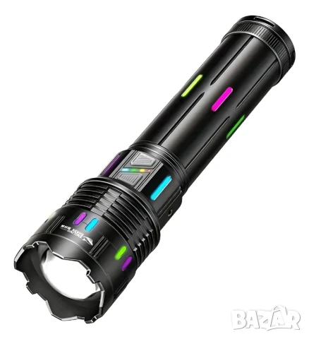 Акумулаторен мощен алуминиев LED фенер с осветяване над 1000 метра