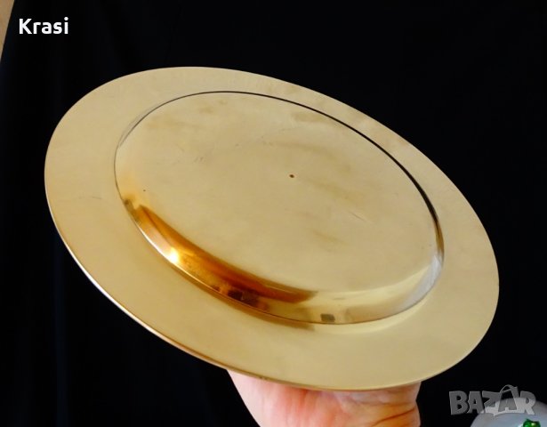 Бронзов поднос,плато цветен клетъчен емайл. , снимка 4 - Антикварни и старинни предмети - 26984541