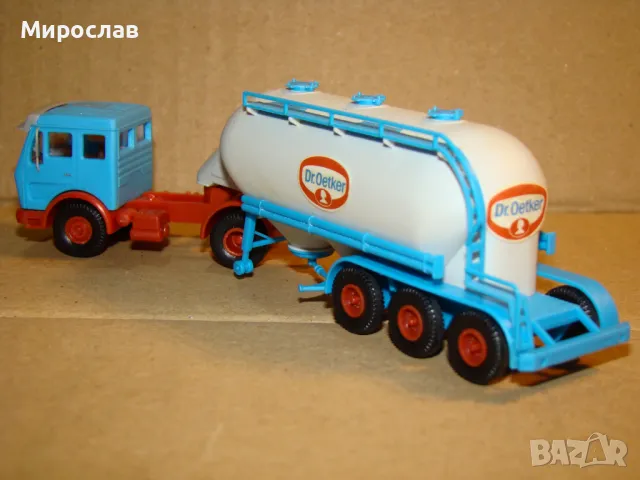 KIBRI 1:87 H0 MERCEDES ТИР КАМИОН ИГРАЧКА МОДЕЛ ЦИСТЕРНА, снимка 5 - Колекции - 48269496