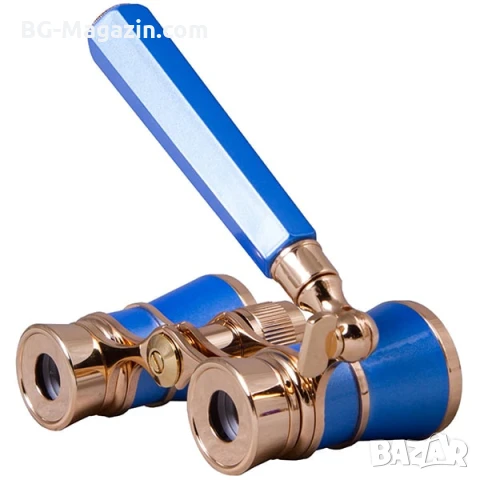 Луксозен син бинокъл за театър с дръжка 3×25 за опера концерти балет подарък театрален оперен, снимка 8 - Други ценни предмети - 50931332