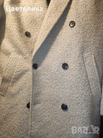 Мъжко вълнено палто ASOS в бежов цвят размер M oversize цена 100 лв., снимка 4 - Палта - 49144033
