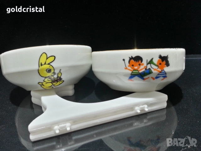 Стар български порцелан Изида купички с детски мотиви , снимка 5 - Антикварни и старинни предмети - 52245579