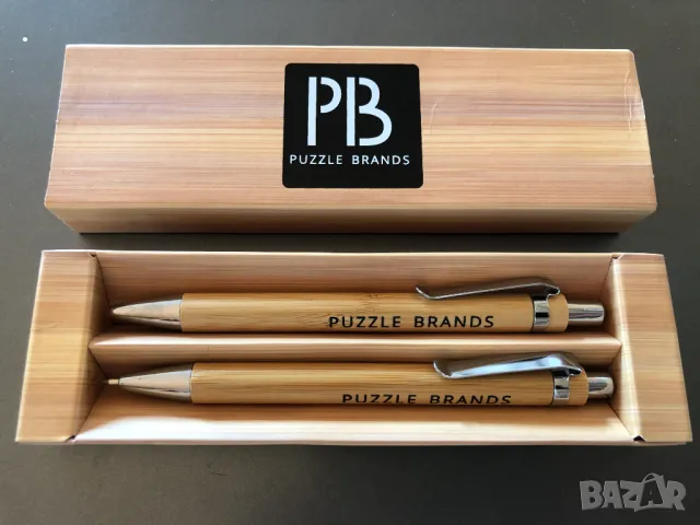 Нови - КОМПЛЕКТ ОТ БАМБУК - ХИМИКАЛКА И АВТОМАТИЧЕН МОЛИВ  , снимка 1