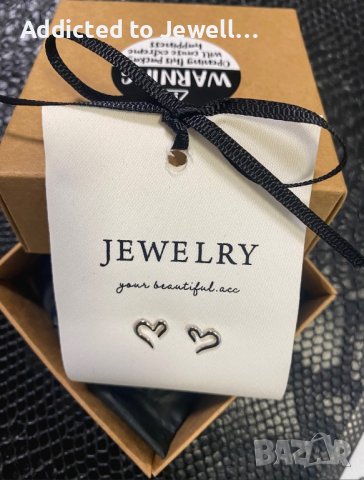 Тотална разпродажба - 50% ♥ Сребърни обеци ♥ Heart , снимка 3 - Обеци - 35539864