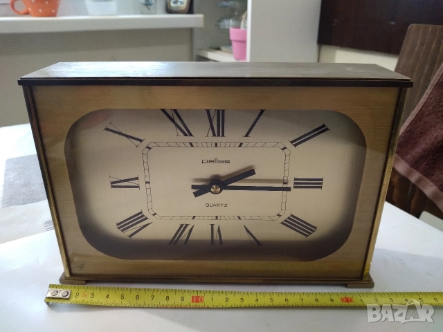 Месингови настолен часовник Pallas Quartz