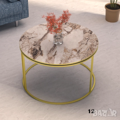 Кръгла масичка за кафе / Холна масичка - 12 цвята, снимка 4 - Маси - 51932688