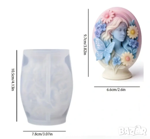 Молд яйце с жена и пеперуда, снимка 7 - Форми - 53412627