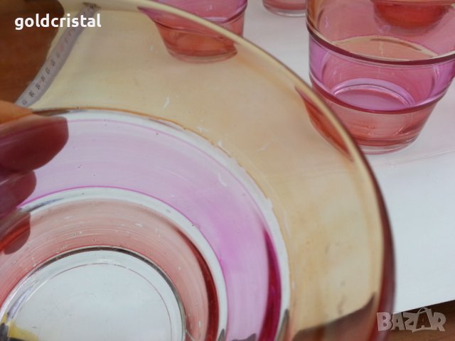 Ретро стъклени чаши , снимка 2 - Антикварни и старинни предмети - 43582302