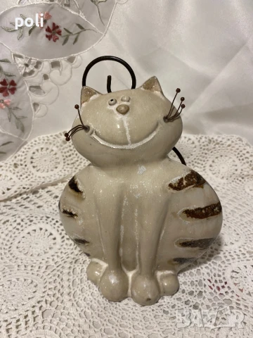керамична статуетка котка , снимка 2 - Статуетки - 51346160